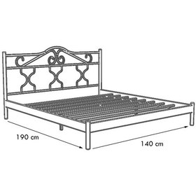Resim Metalia Metalia Gm 301 Gold Dublex Metal Karyola Beyaz 140X190 