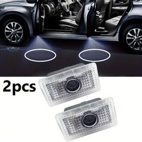Resim TESLA Model 3/Y/S/X Projeksiyon Işık Kapı İşareti Işığı, Plaka Işığı, Araba İçi Dekorasyon için 2 adet, LED, Aydınlatma Armatürleri, otomotiv parçaları, orijinal bileşenler, aksesuarlar, araç farı 