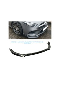 Resim Mercedes W177 Ön Tampon Altı Lip Plastik Kulaklı Parlak Siyah 