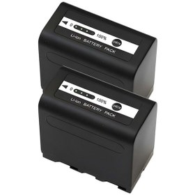 Resim Patona NP-F970D 7800 Mah Güç Göstergeli LED Işık Bataryası 2'li Paket 