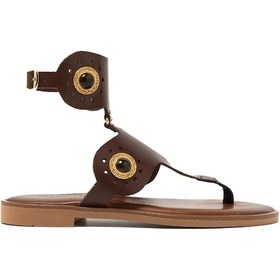 Resim 148 Brown Sandalet Kadın 21075 Myconian 2025 Greek Sandal Kahverengi 