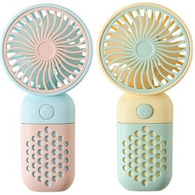 Resim Adet Mini El Tipi Lityum Pilli Vantilatör 1 Adet Pembe Ve 1 Adet Yeşil 