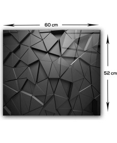 Resim Decorita Antrasit Kristal | Cam Ocak Arkası Koruyucu | 52cm x 60cm 