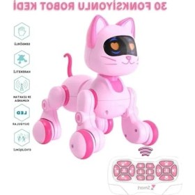 Resim Die Grup 30 Fonksiyonlu Uzaktan Kumandalı Robot Kedi ve Köpek, Sesli Işıklı Çocuk Oyuncağı 