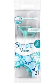 Resim Gillette Venus Simply 2 Blades Tıraş Bıçağı Mavi 2'li 