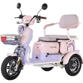 Resim Arora Rüzgar New 3 Tekerli Elektrikli Motosiklet Lila Yüksek Performans ve Taşıma Kapasitesi 