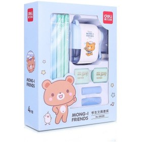 Resim Sones Deli 68896 Öğrenci Kırtasiye Hediye Kutusu Seti 12 Kalem + 2 Silgi + 1 Kalemtıraş + 2 Kalem Tutacağı İçerir Mavi 3+ 