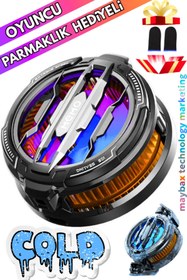 Resim Maybax Telefon Soğutucu Fan 15w Power Radyatörlü Magsafe Ve Aparatlı Telefon Ve Tablet Soğutucu RGB Işıklı 