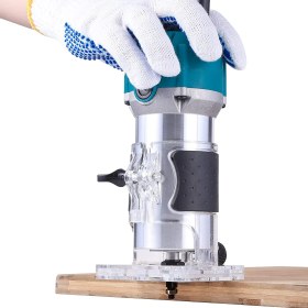 Resim Stilmax Germany 2200 W 6 Kademe Devir Ayarlı Formika Traşlama El Tipi Freze Makinası Pens 6mm + Yedek Kömür 