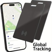 Resim 2 Adet Ürün Takip Kartı (iOS 14.5 veya üstü gereklidir) Dayanıklı şarj edilebilir 1.8mm ultra ince takipçi, çanta koruma kartı, çıkma delikli anahtarlık bulucu 