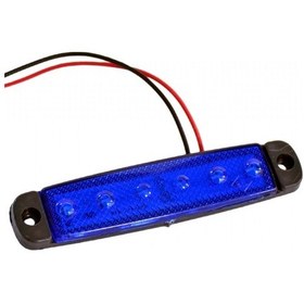 Resim TAS 12V Parmak Lamba 6 Ledli Mavi 9,5x2 cm İnce TAS.004M-12 (10 l 