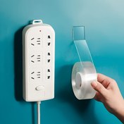 Resim 1 adet Ekstra Güçlü Çift Taraflı Nano Bant, Yıkanabilir ve Yeniden Kullanılabilir, Duvar Montajı için Şeffaf PVC Yapıştırıcı, Beton Yüzeyler için Yüksek Viskozite, Geri Dönüşü Olmadan Güç Şeritleri ve Kablolarını Güvenli Bir Şekilde Bağlar, Duvar Montajı Bandı | Kolay Uygulama | Bant 