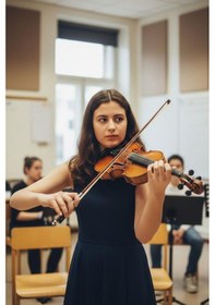 Resim Midex LMA-544TYS 4/4 Profesyonel Keman 4/4 Tam Boy (Yastık Susturucu Yedek Tel Çanta Yay Reçine Metod) 