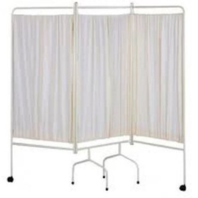 Resim Genel Markalar 3 Katlı Paravan Metal Paravan Katlanabilir Muayene Masası Paravanı Revir Paravanı 