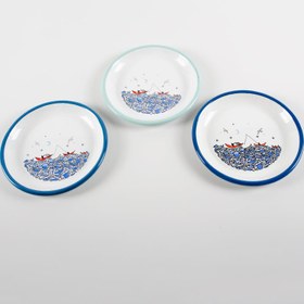 Resim N20.Balık Masalı 3'lü Emaye Tabak Seti 16 cm 