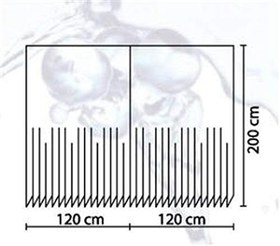 Resim Jackline Banyo Duş Perdesi 0010 Gri Çift Kanat 2x120x200 