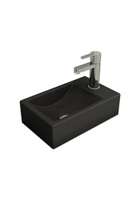 Resim Bocchi Milano Dar Sağ Lavabo 37 CM Mat Antrasit 1419-020-0126 