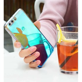 Resim Vardar Aksesuar Huawei P10 Plus Kılıf Parlak Sert Renkli Transparan Kapak 