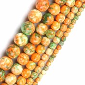 Resim Canlı sarı ve yeşil tonlarda doğal gevşek taş boncuklar, DIY takı projeleri için mükemmel, 4/6/8/10/12 mm çapında yuvarlak şekillerde kolyeler için satılmaktadır, 15 inç uzunluğunda boncuklar olarak satılmaktadır. 