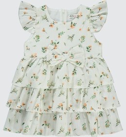 Resim Civil Girls Kız Çocuk Elbise 2-5 Yaş Beyaz-somon Beyaz-somon Beyaz - Somon 