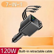 Resim Challenger 7 İn 1 Araba Şarj Cihazı Pd Hızlı Şarj Voltaj İzleme Ayarlanabilir Açı Usb C Siyah 