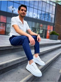 Resim Kb-x10 Kuback Beyaz Cilt Beyaz Yüksek Taban Günlük Spor Ayakkabı Beyaz 