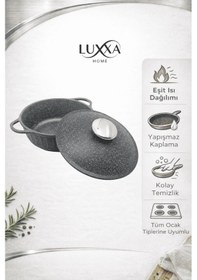 Resim Roma Serisi 5 Parça Mini Döküm Tencere Seti Antrasit Alüminyum 