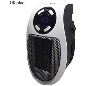 Resim Samdoo 500w Ptc Seramik Mini Isıtıcı, 1-12 Saat Zamanlayıcı, 2 Hızlı Ayar, Otomatik Kapatma, İngiliz Fişi Ve Uzaktan Kumanda İle Ev/ofis Sıcaklığı 