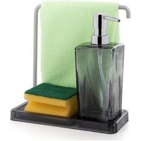 Resim Primanova Luna Mutfak Sıvı Sabunluk Şeffaf Siyah M-e56-25 