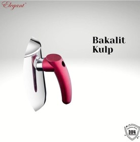 Resim Piramit Orta Boy Bakalit Kulplu Çaydanlık Takımı - Füme Füme 