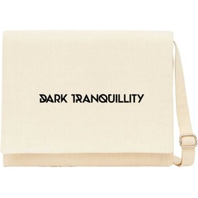 Resim Dark Tranquillity Logo Krem Kanvas Postacı Çantası - Krem 