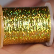 Resim 137.16 metre dar Mylar şerit, Holografik ışıltılı tinsel, Nymph bedenler ribbing, Islak kuru streamer sinek bağlama malzemeleri alabalık avı için (Rastgele makara rengi) 
