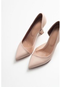 Resim Potinonline 0653 Kadın Yanı Şeffaf Açık Stiletto Topuklu Ayakkabı 