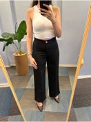 Resim Genel Markalar Yüksek Bel Palazzo Metal DüğmePantolon 