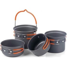 Resim Kamp Yemek Pişirme Seti Naturehike 4In1 Ultralight 2-3 Kişilik Siyah 