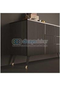 Resim Konik Açılı Çizgili Koltuk Kanepe Ve Dolap Ayağı Beyaz-altın 23 Cm 