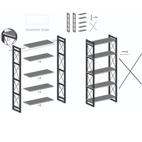 Resim Kitaplık 5 Raflı Ceviz 180 Cm Diğer 