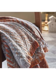 Resim Taç Butik Brüj Pamuklu Çift Kişilik Battaniye Turuncu 000000001500223749 Turuncu 