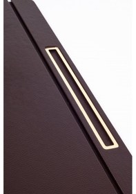 Resim Turgut Office Deri Kapaklı Masa Sümeni Kahve Gold Detaylı 50 x 35 CM 