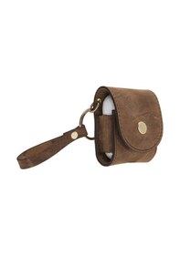 Resim Apple Uyumlu AirPods 2.Nesil Deri Kılıf Mai Snap G2 Antik Kahverengi 