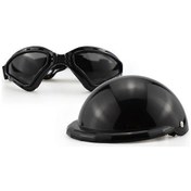 Resim Köpek Kask Gözlük Seti Evcil Hayvan Kask Güneş Gözlüğü Köpekler Ayarlanabilir Köpek Motosiklet Güvenlik Şapkası 