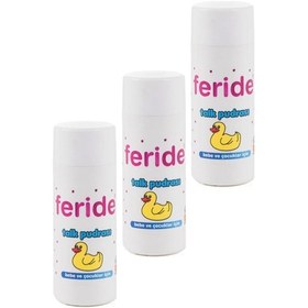Resim Feride Gül Kokulu Talk Pudrası Feride Bebek Talk Pudrası Toz 75gr x 3 Adet 