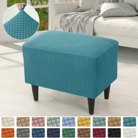 Resim 1 Adet, Esnek Osmanlı Kılıfı Modern Stil, Toz Geçirmez Ayak Taburesi Kılıfı, Oturma Odası Dekoru, Ev Dekoru, Elastik Osmanlı Kılıfları Koruyucu Kapak 