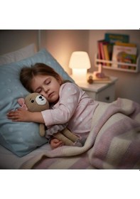 Resim Oyun Ve Uyku Arkadaşı Amigurumi Oyuncak Ayı Kahverengi - Pembe 