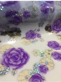 Resim Şeffaf Desenli 80Cm X 150Cm Masa Örtüsü 1.7Mm Kalın Pvc Kaymaz Ma 