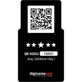 Resim Dijiname Qr Numaratik Yeni Nesil Dijital Araç Kimliği 2 Adet 