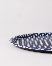 Resim Madame Coco Reve Bleu Raye Yuvarlak Tepsi - Mavi/beyaz 8684427233764 