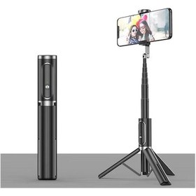 Resim Cbtx Bluetooth Selfie Stick, Tripod Çok Fonksiyonlu Gimbal Cep Telefonu Dolgu Işığı Canlı Desteği Siyah 