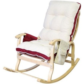 Resim Mobildeco Sultan Lüx Ahşap Çift Minderli Çift Cepli Sallanan Sand Ceviz 