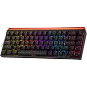 Resim Coverzone Kontur Desenli Ambiyans Aydınlatmalı Red Switch Mekanik Klavye Ajazz Nacodex NK-68 